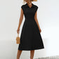 Button Up Cap Sleeve Midi Dress