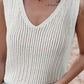 V-Neck Wide Strap Knit Vest