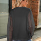 Full Size Round Neck Lace Long Sleeve T-Shirt Plus Size