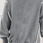 Exposed Seam High-Low Long Sleeve Sweatshirt
