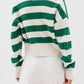 Striped Button Down Drop Shoulder Cardigan