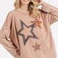 Mittoshop Mineral Wash Star Patch Long Sleeve T-Shirt