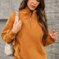 Quarter Zip Dropped Shoulder Sweatshirt