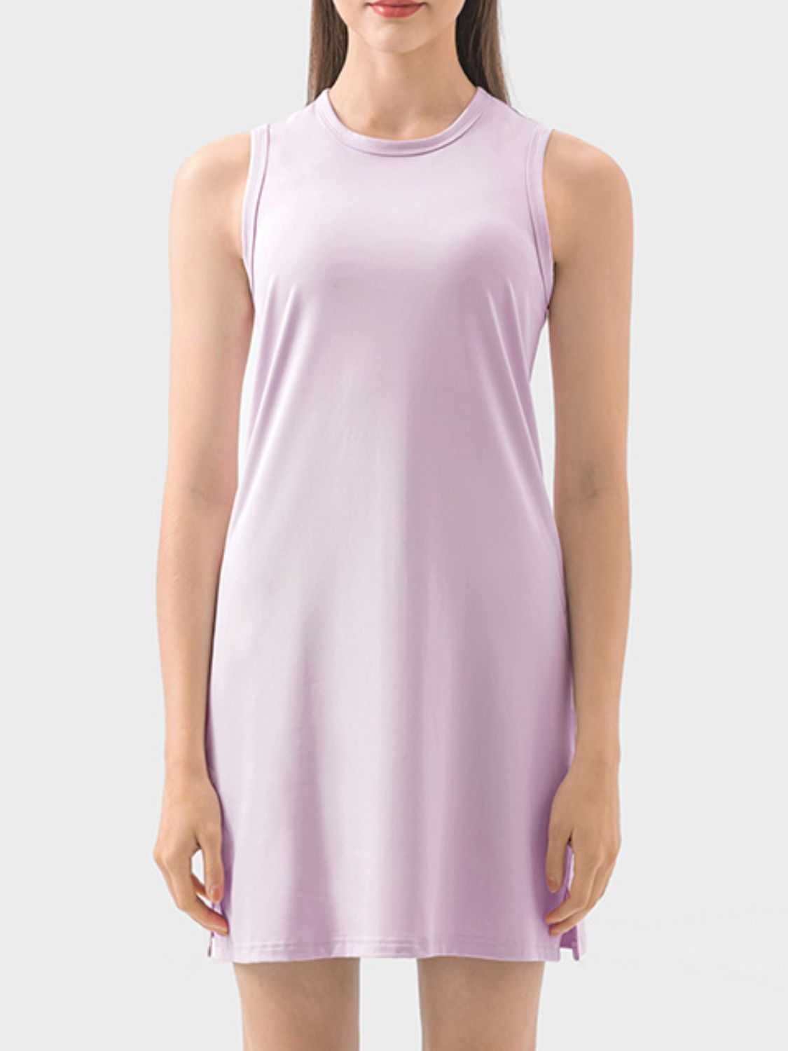 Round Neck Sleeveless Active Dress