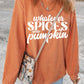 Letter Graphic Round Neck Long Sleeve Oversize Sweatshirt
