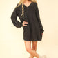 VERY J Mineral Washed Oversized A-Line Mini Dress