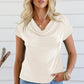 Cowl Neck Short Sleeve T-Shirt