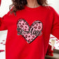 Valentine's Day Scarlet Red BE MINE Heart Long Sleeve Sweatshirt