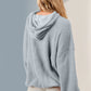 Double Take Half Zip Long Sleeve Hoodie with Kangaroo Pocket