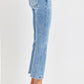 RISEN Full Size Low Rise Crop Slim Straight Jeans