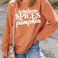 Letter Graphic Round Neck Long Sleeve Oversize Sweatshirt
