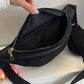 Corduroy Adjustable Strap Crossbody Bag with Pouch