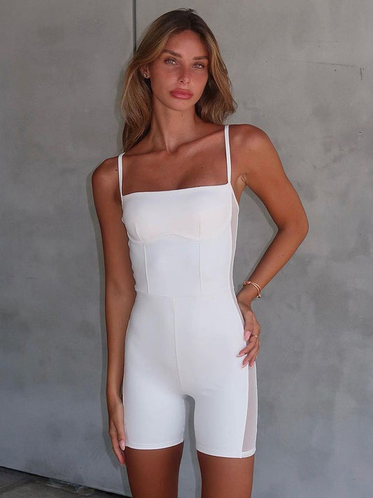 Beautiful Bea Square Neck Spaghetti Strap Romper