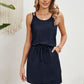 Eyelet Scoop Neck Sleeveless Dress