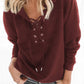 Lace-Up Dropped Shoulder Hoodie