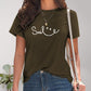 Full Size SMILE Round Neck Short Sleeve T-Shirt