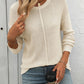 Round Neck Dropped Shoulder Knit Top