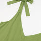 Tiered Frill V-Neck Sleeveless Midi Dress