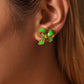 Stainless Steel Oil Drip Bow Stud Earrings