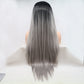 13*3" Lace Front Wigs Synthetic Long Straight 24" 130% Density