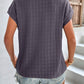 Textured Round Neck Short Sleeve Top