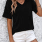 Full Size V-Neck Dropped Shoulder T-Shirt