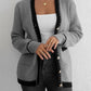 Contrast Trim Button Up Long Sleeve Cardigan