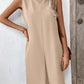Pocketed Round Neck Sleeveless Mini Dress