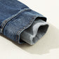 Fake Two-Piece Hooded Zip-Up Denim Jacket