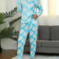 Full Size Tie-Dye Round Neck Top and Pants Lounge Set