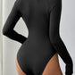 Perfee Half Zip Long Sleeve Bodysuit