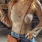 Surplice Cami and Lace Long Sleeve Cover Up Set