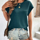 Textured Round Neck Short Sleeve Top