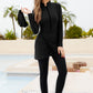 Cap, Printed Long Sleeve Swimwear, Pants and Mini Skirt Four-Piece Swim Set
