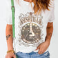 Guitar Graphic Round Neck Short Sleeve T-Shirt