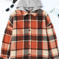 Plaid Button Up Hooded Shacket