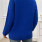 Devine Lace Detail Notched Long Sleeve Sweater