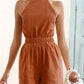 Halter Neck Tie Back Romper