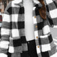 Button Up Drop Shoulder Fuzzy Jacket