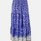 Full Size Tiered Printed Elastic Waist Skirt