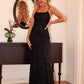 Sequin Square Neck Maxi Cami Dress