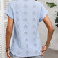 Openwork V-Neck Short Sleeve T-Shirt