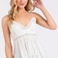 Mittoshop Crisscross Back Lace Detail V-Neck Cami
