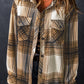 Plaid Button Up Long Sleeve Shacket