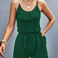 Scoop Neck Romper with Pockets