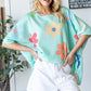 HOPELY Floral Waffle Oversize T-Shirt