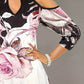 Plus Size Cutout Printed Cold Shoulder Dress