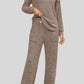 Ribbed Long Sleeve Top and Pocketed Pants Set