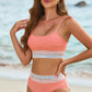 SoChic Scoop Neck Spaghetti Strap Bikini Set