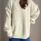 Contrast Trim Round Neck Dropped Shoulder Sweater